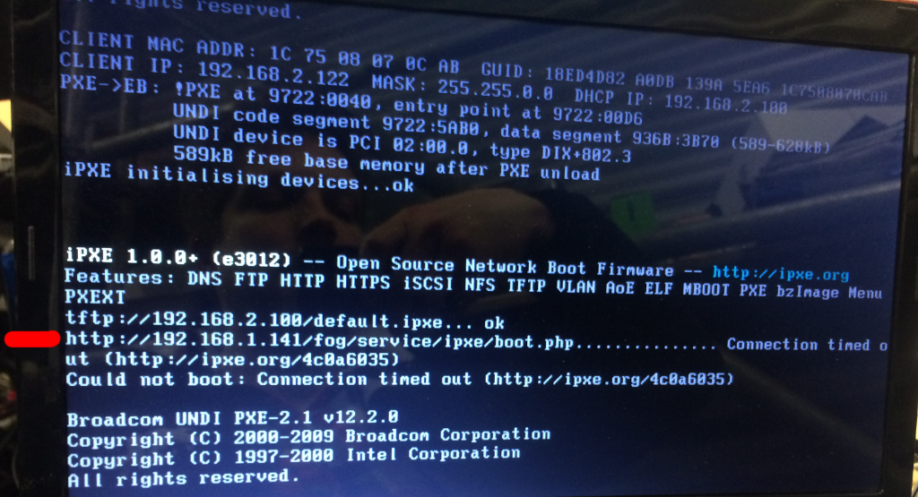 pxe boot tftp
