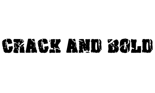 crack and bold font